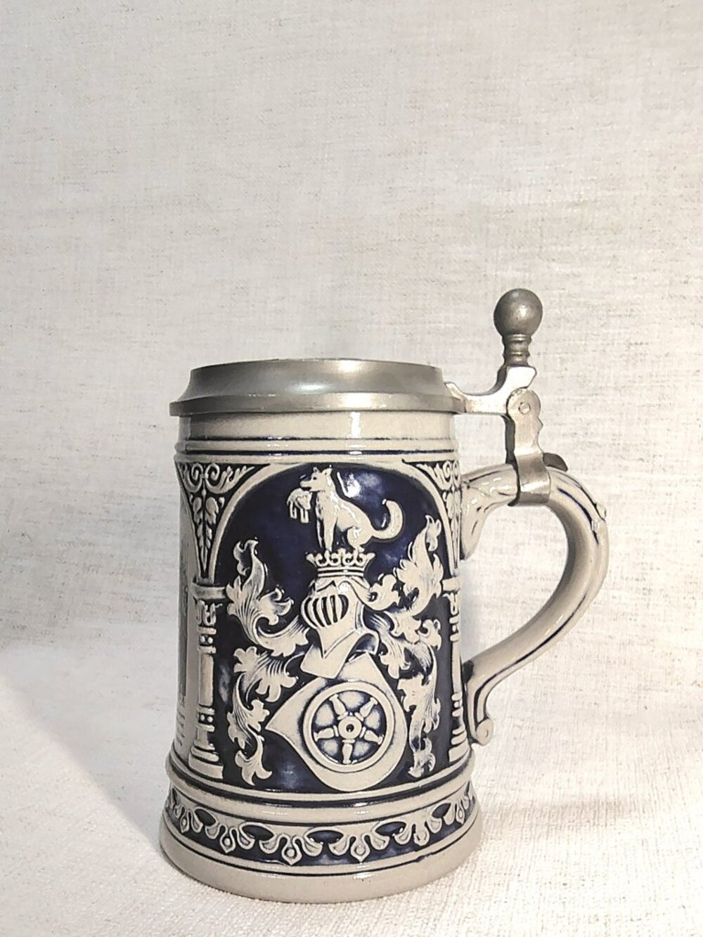 Collectable Vintage German Stoneware Beer Stein.  1950-80"s era. Made by Gerz